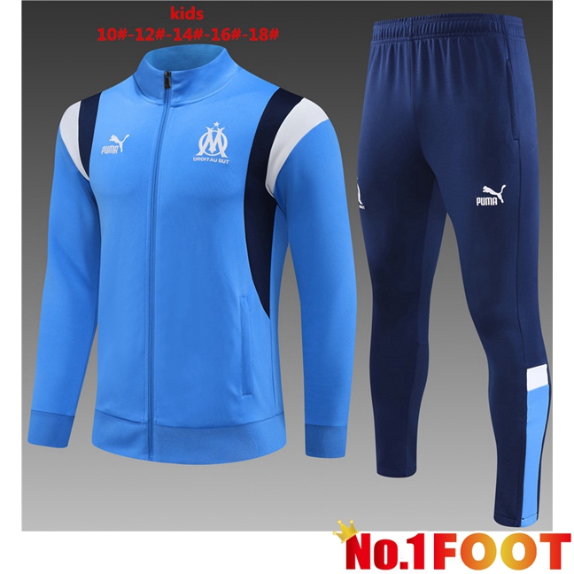 Marseille OM Kids Training Jacket Suit Blue 2023/2024