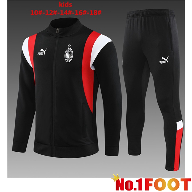 AC Milan Kids Training Jacket Suit Black 2023/2024