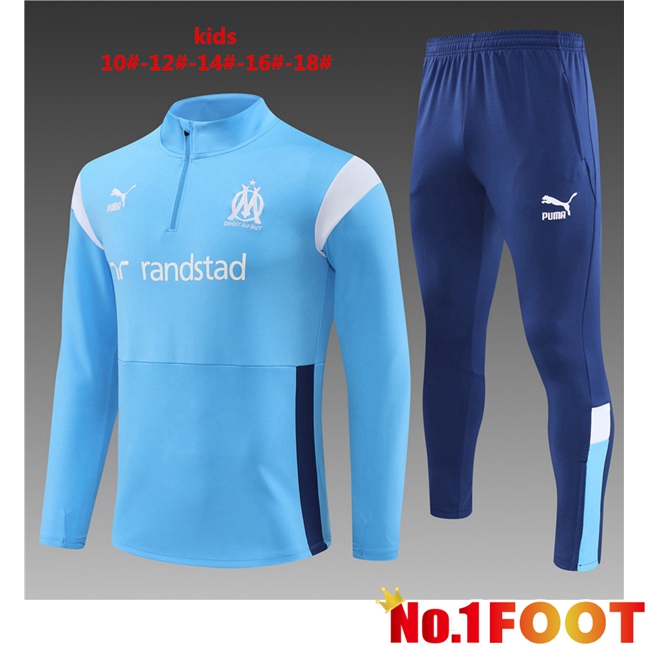 Marseille OM Kids Training Tracksuit Suit Blue 2023/2024