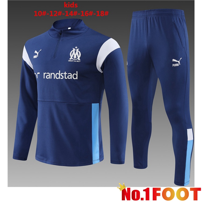 Marseille OM Kids Training Tracksuit Suit Royal Blue 2023/2024