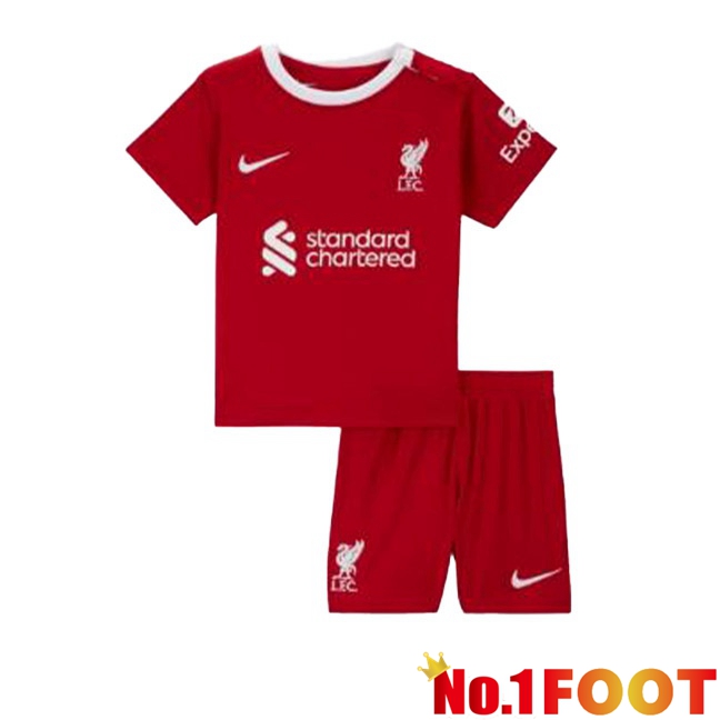 FC Liverpool Kids Football Jersey Home Red 2023/2024