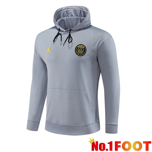 JORDAN Paris PSG Training Sweatshirt Hoodie Grey 2023/2024