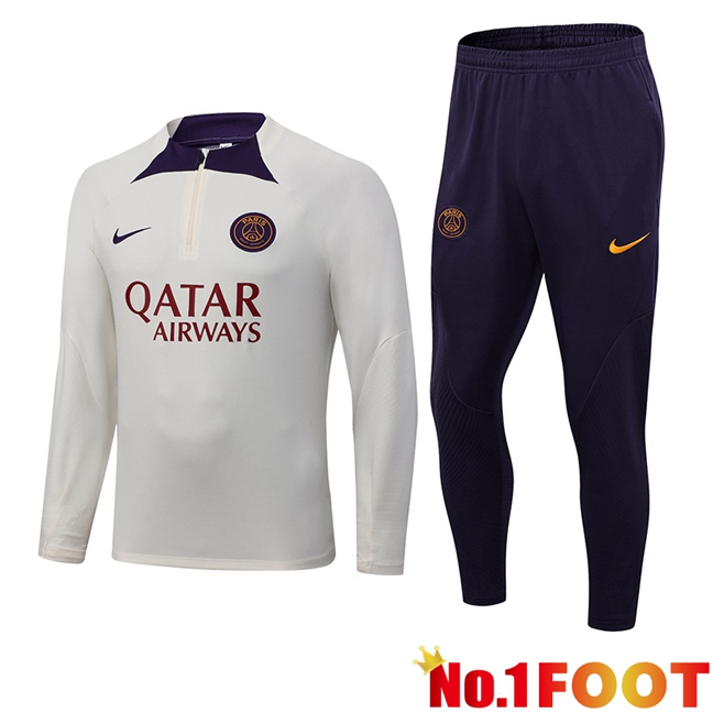 Paris PSG Training Tracksuit Suit White 2023/2024