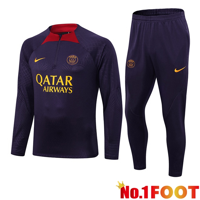 Paris PSG Training Tracksuit Suit Purple 2023/2024