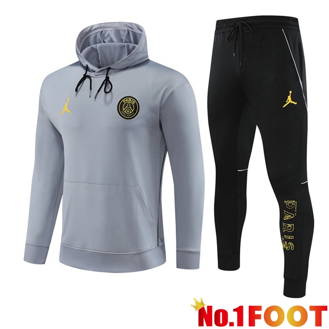 JORDAN Paris PSG Training Tracksuit Hoodie Grey 2023/2024