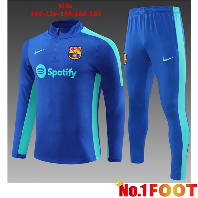 FC Barcelona Kids Training Tracksuit Suit Blue 2023/2024