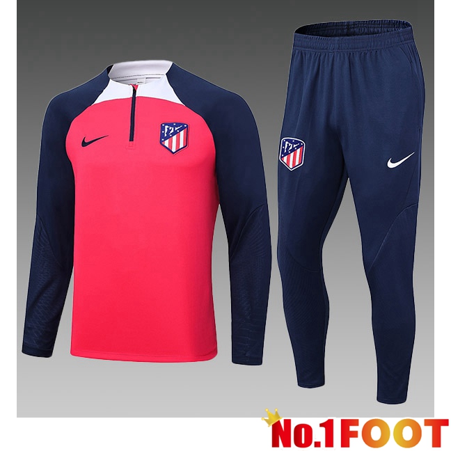 Atletico Madrid Kids Training Tracksuit Suit Red 2023/2024