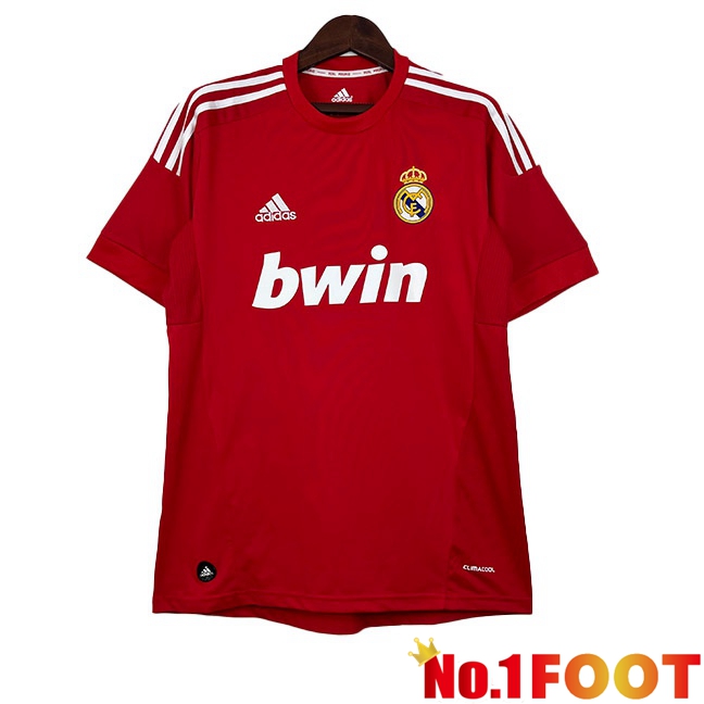 Real Madrid Retro Football Jersey Third Red 2011-2012