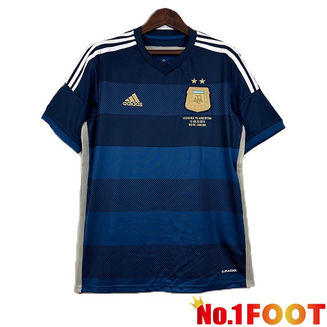 Argentina Retro Football Jersey Away Royal Blue 2014