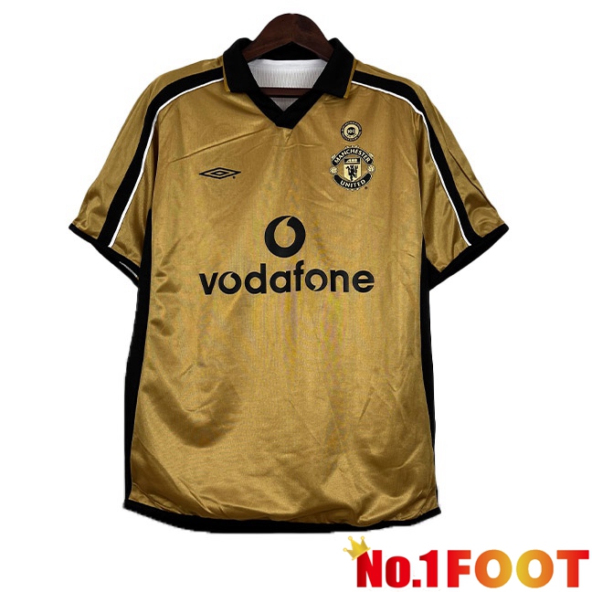 Manchester United Retro Football Jersey 100th Anniversary Edition Yellow