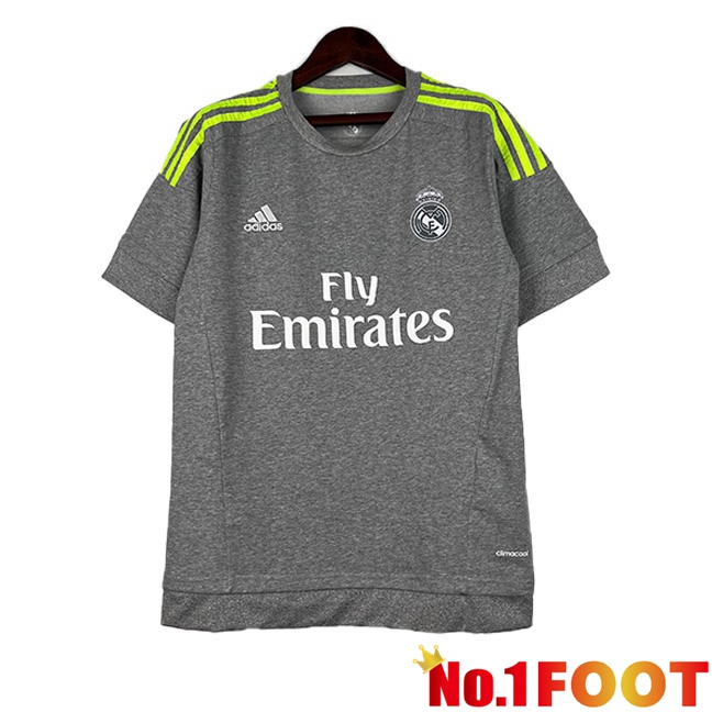 Real Madrid Retro Football Jersey Away Grey 2015-2016