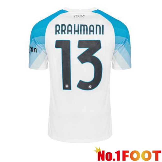 SSC Napoli (Rrahmani 13) Football Jersey Face Game Blue White 2022/2023