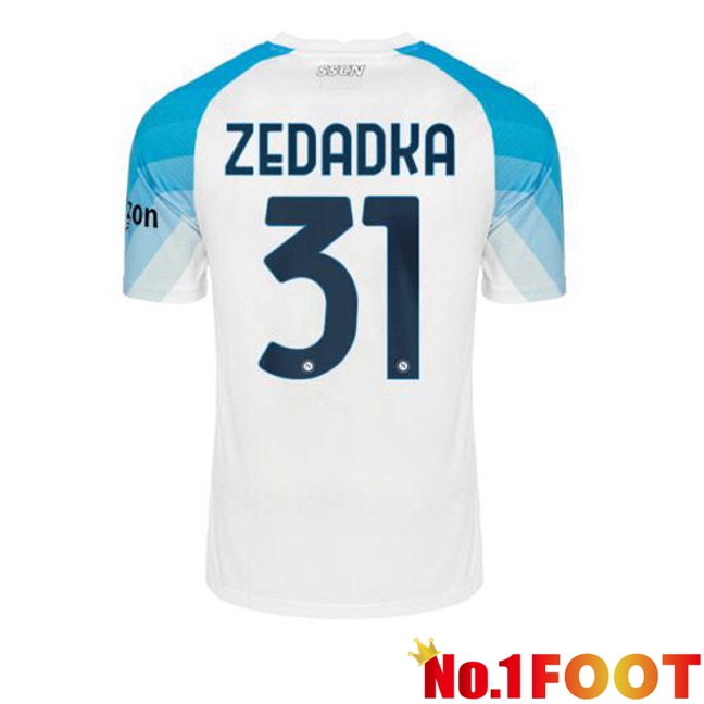 SSC Napoli (Zedadka 31) Football Jersey Face Game Blue White 2022/2023