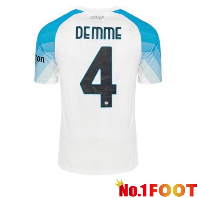 SSC Napoli (Demme 4) Football Jersey Face Game Blue White 2022/2023