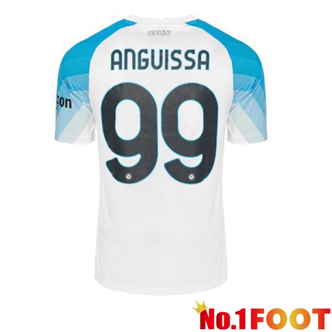 SSC Napoli (Anguissa 99) Football Jersey Face Game Blue White 2022/2023 - Click Image to Close