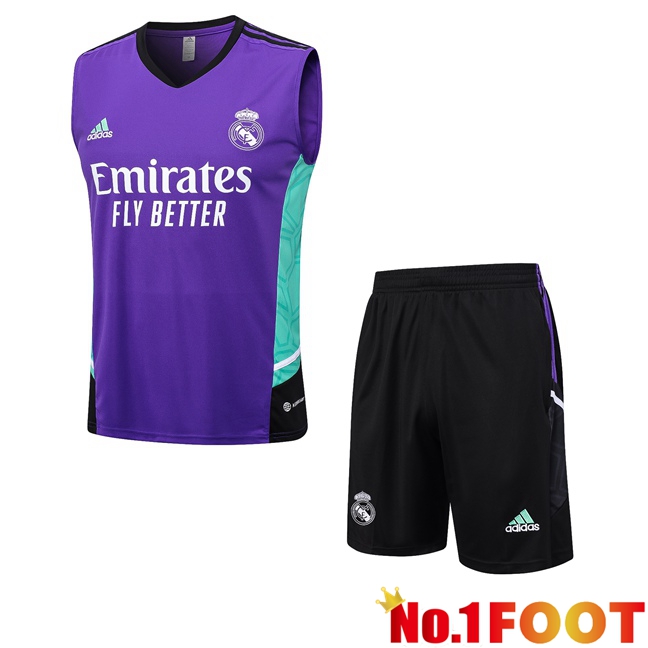 Real Madrid Football Vest + Shorts Purple 2023/2024