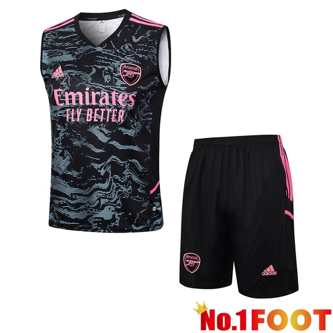 Arsenal Football Vest + Shorts Black Green 2023/2024