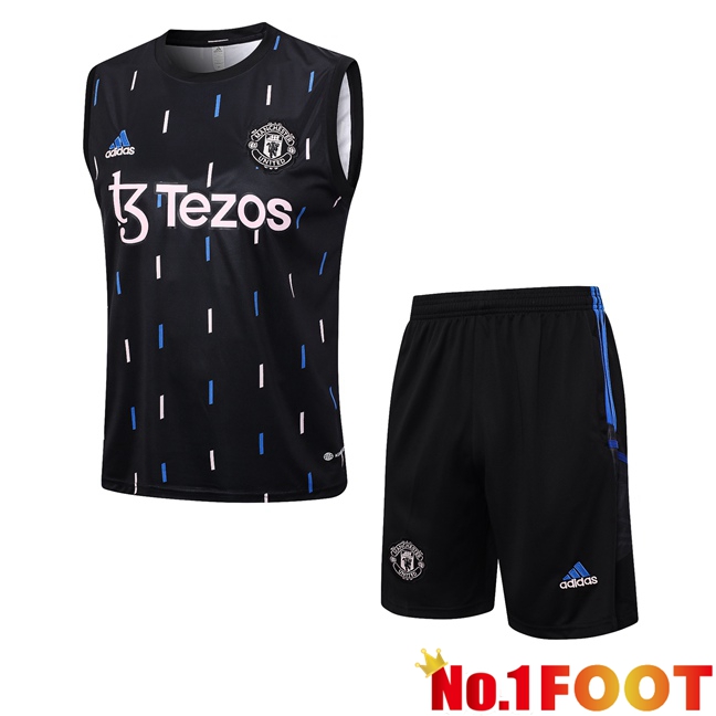 Manchester United Football Vest + Shorts Black 2023/2024