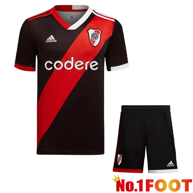 River Plate Kids Football Jersey Third Black Red 2023/2024