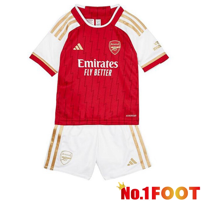 Arsenal Kids Football Jersey Home Red White 2023/2024