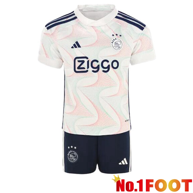 AFC Ajax Kids Football Jersey Away White 2023/2024