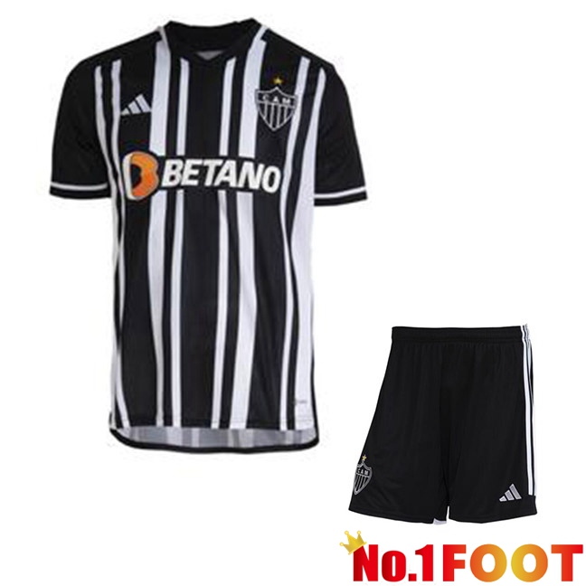 Atletico Mineiro Kids Football Jersey Home Black White 2023/2024