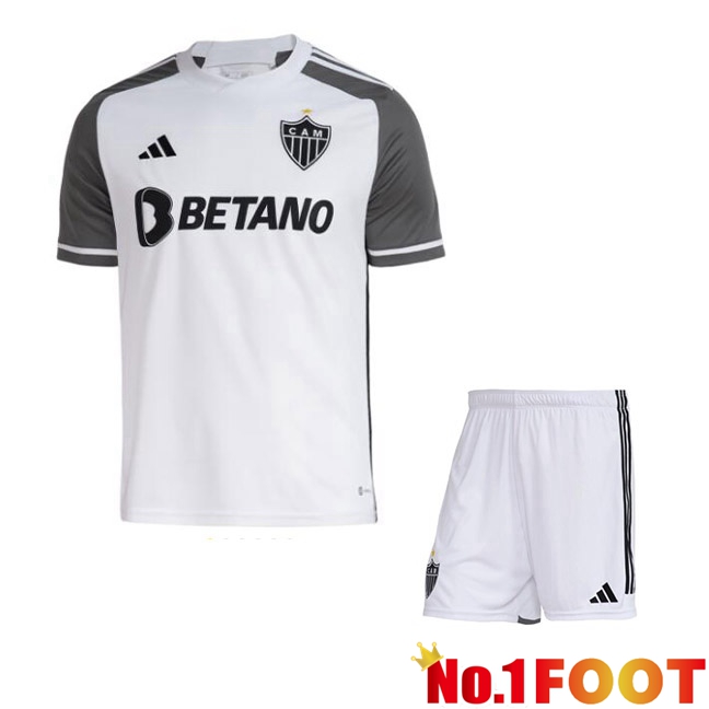 Atletico Mineiro Kids Football Jersey Away White Grey 2023/2024