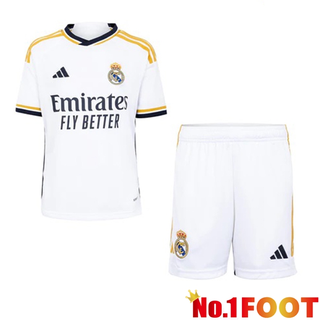 Real Madrid Kids Football Jersey Home White 2023/2024