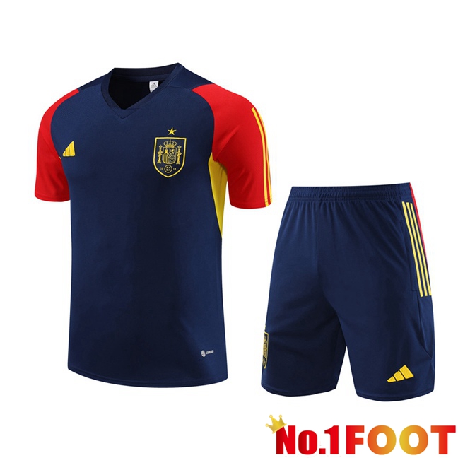 Spain Training T Shirt + Shorts Royal Bluee 2023/2024