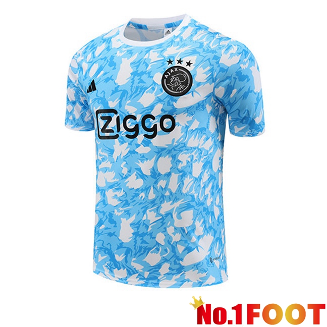 AFC Ajax Training T Shirt Blue White 2023/2024