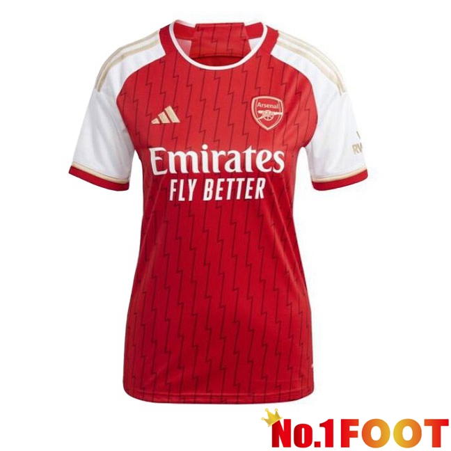 Arsenal Womens Football Jersey Home Red White 2023/2024