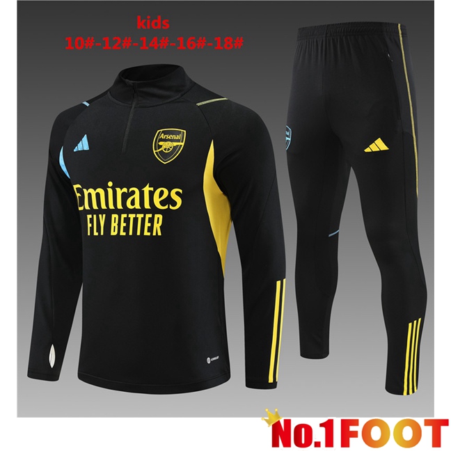 Arsenal Kids Training Tracksuit Suit Black 2023/2024