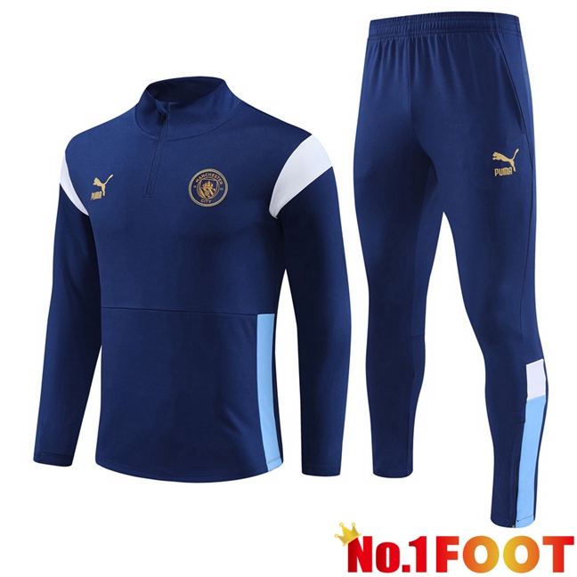 Manchester City Training Tracksuit Suit Royal Bluee 2023/2024