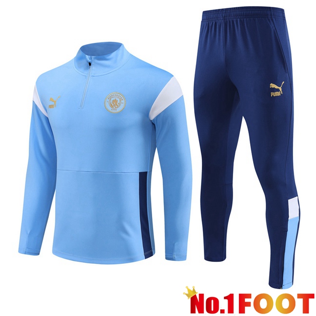 Manchester City Training Tracksuit Suit Blue 2023/2024