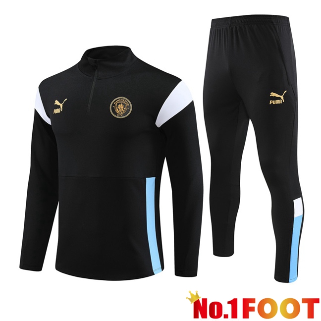 Manchester City Training Tracksuit Suit Black 2023/2024