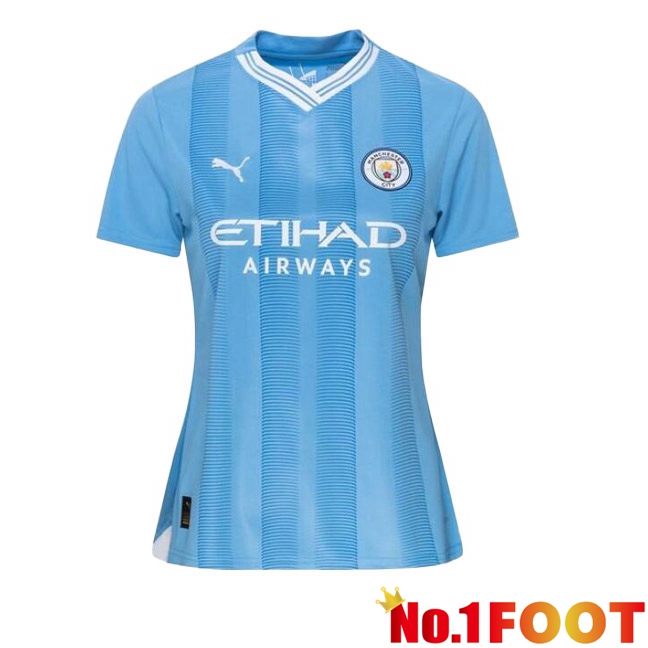 Manchester City Womens Football Jersey Home Blue 2023/2024