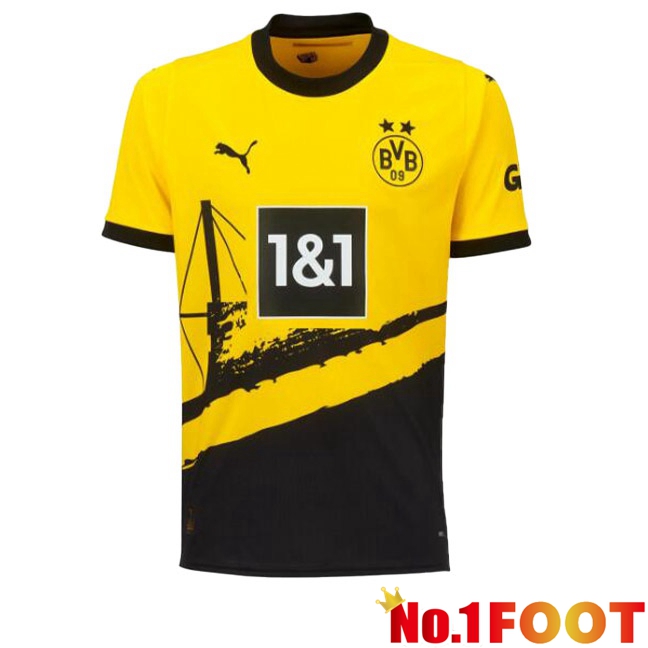 Dortmund BVB Football Jersey Home Yellow Black 2023/2024