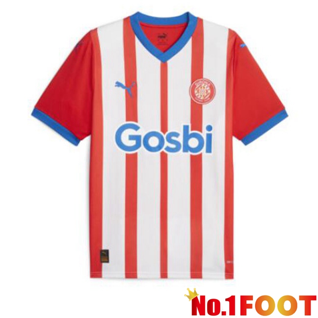 Girona Football Jersey Home Red White 2023/2024