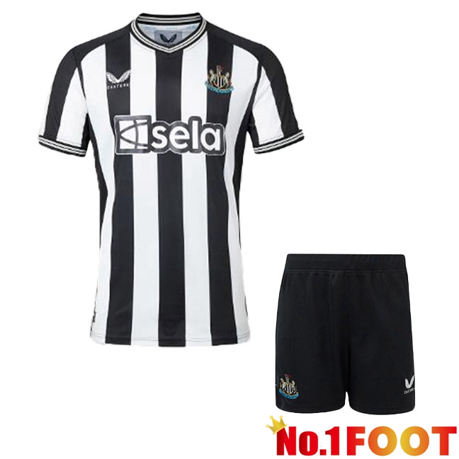 Newcastle United Kids Football Jersey Home White Black 2023/2024