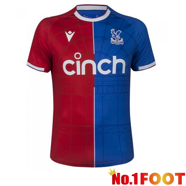 Crystal Palace Football Jersey Home Red Blue 2023/2024