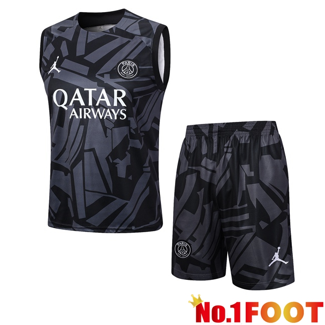 Paris PSG Football Vest + Shorts Black 2023/2024