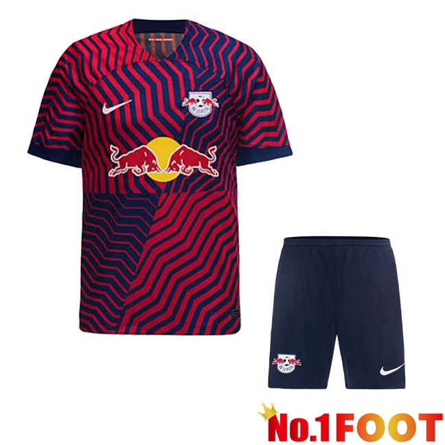 RB Leipzig Kids Football Jersey Away Red 2023/2024