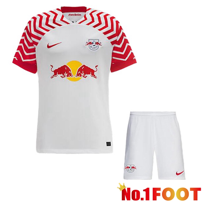 RB Leipzig Kids Football Jersey Home White 2023/2024