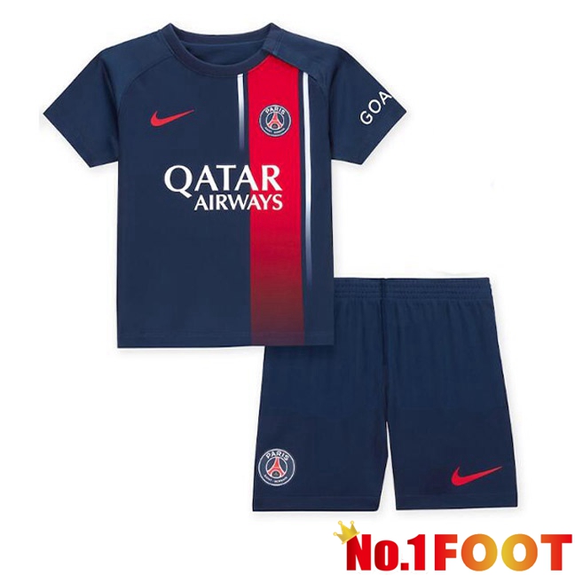 Paris PSG Kids Football Jersey Home Royal Bluee 2023/2024