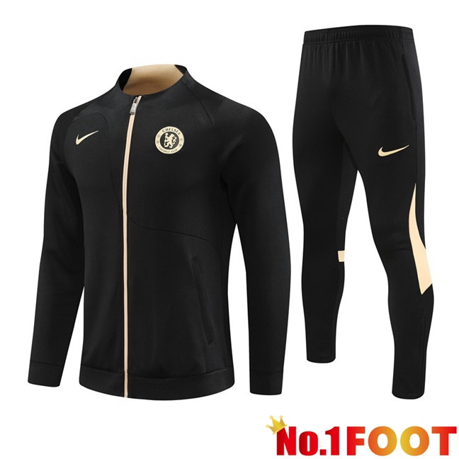 FC Chelsea Training Jacket Suit Black 2023/2024