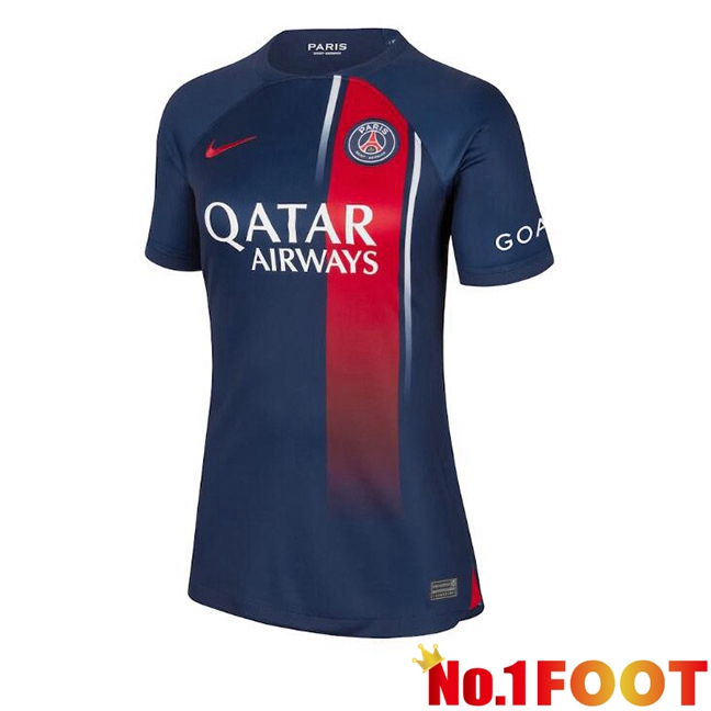 Paris PSG Womens Football Jersey Home Royal Bluee 2023/2024