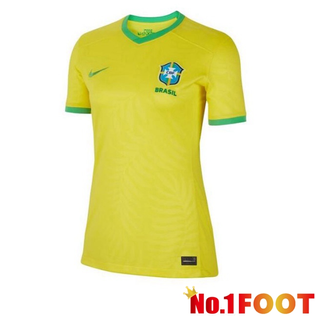 Brazil Womens Football Jersey Home Yellow 2023/2024