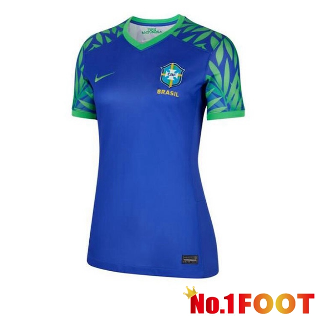 Brazil Womens Football Jersey Away Blue 2023/2024