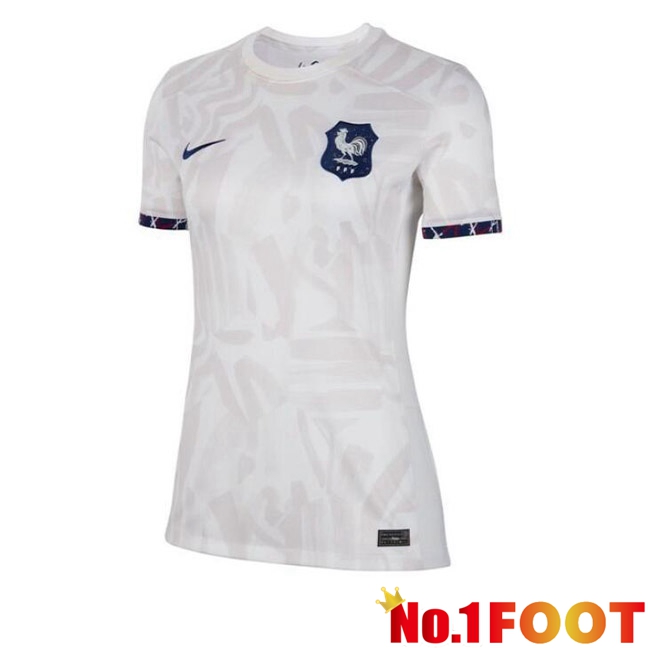 France Womens Football Jersey Away White 2023/2024