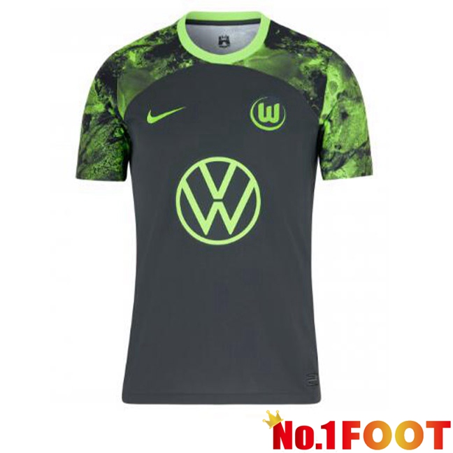 Vfl Wolfsburg Football Jersey Away Black 2023/2024